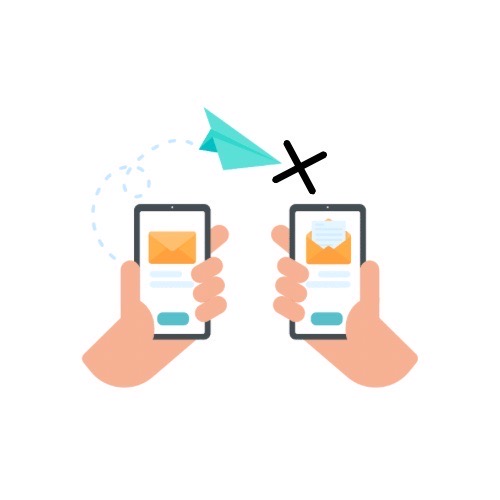 メールが届いていない様子を示すイラスト