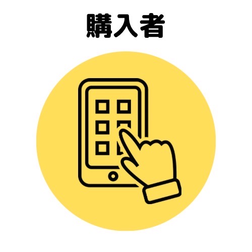 購入者と記載されたイラスト