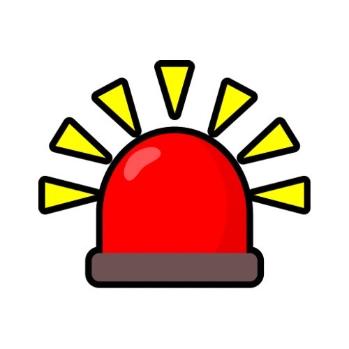 サイレンのマークのイラスト